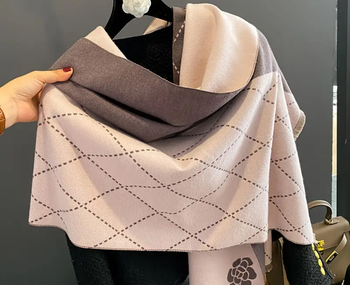 Patterned Scarf Pure Cashmere