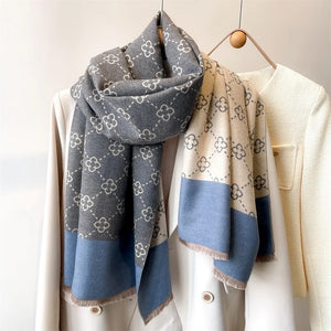Patterned Scarf Pure Cashmere