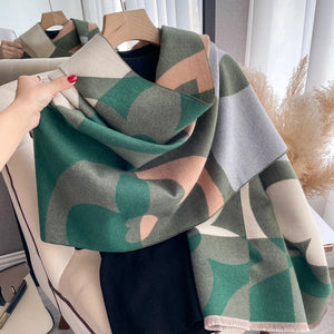 Pure Cashmere Patterned Scarf