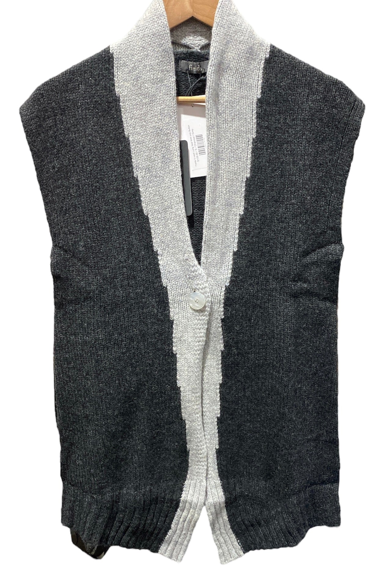 Fields V neck Long Vest With one Button